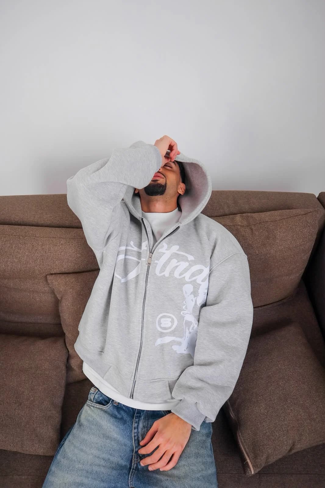 Ds gray zipup hoodie
