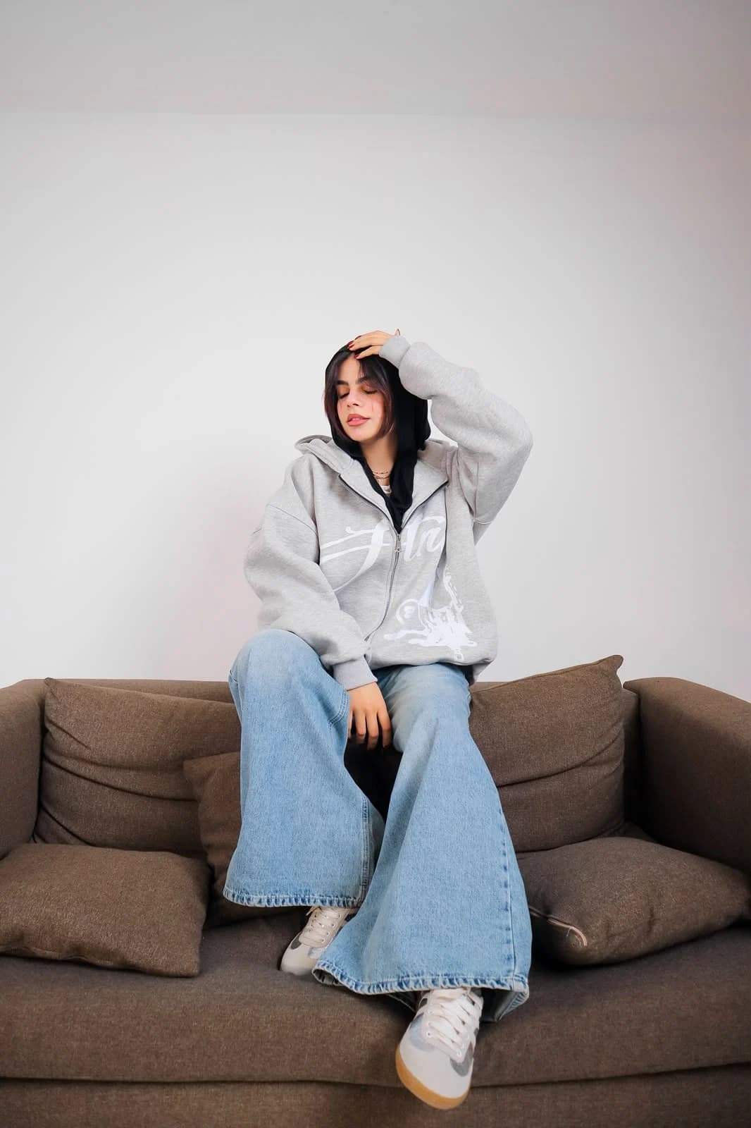 Ds gray zipup hoodie